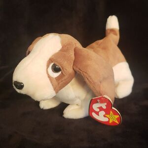 Vintage 1998 Ty Beanie Baby TRACKER the Basset Hound Dog